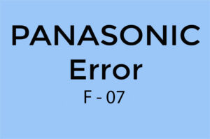 Error F07 en Panasonic